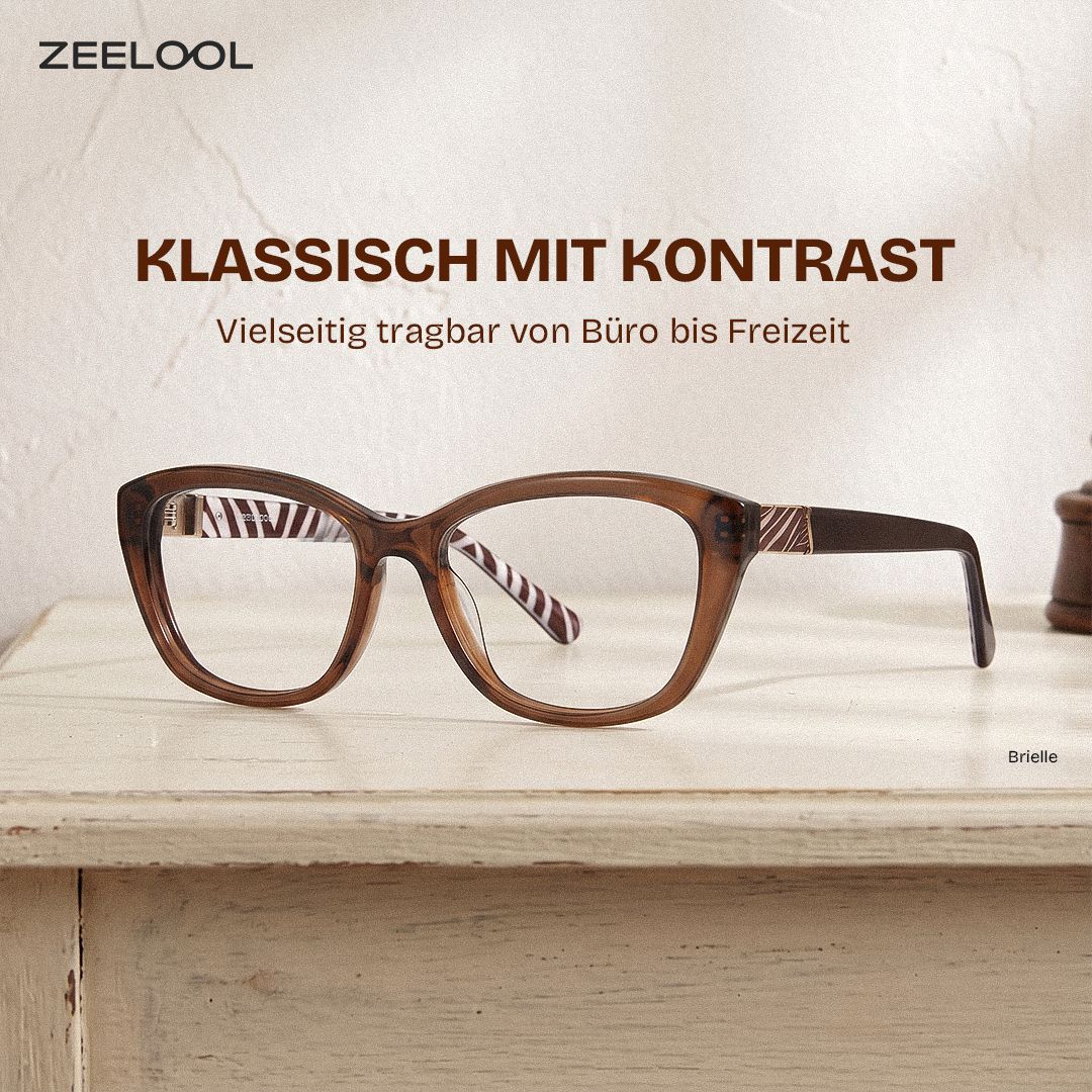 Brielle Braune Cat-Eye-Brille | ZEELOOL1