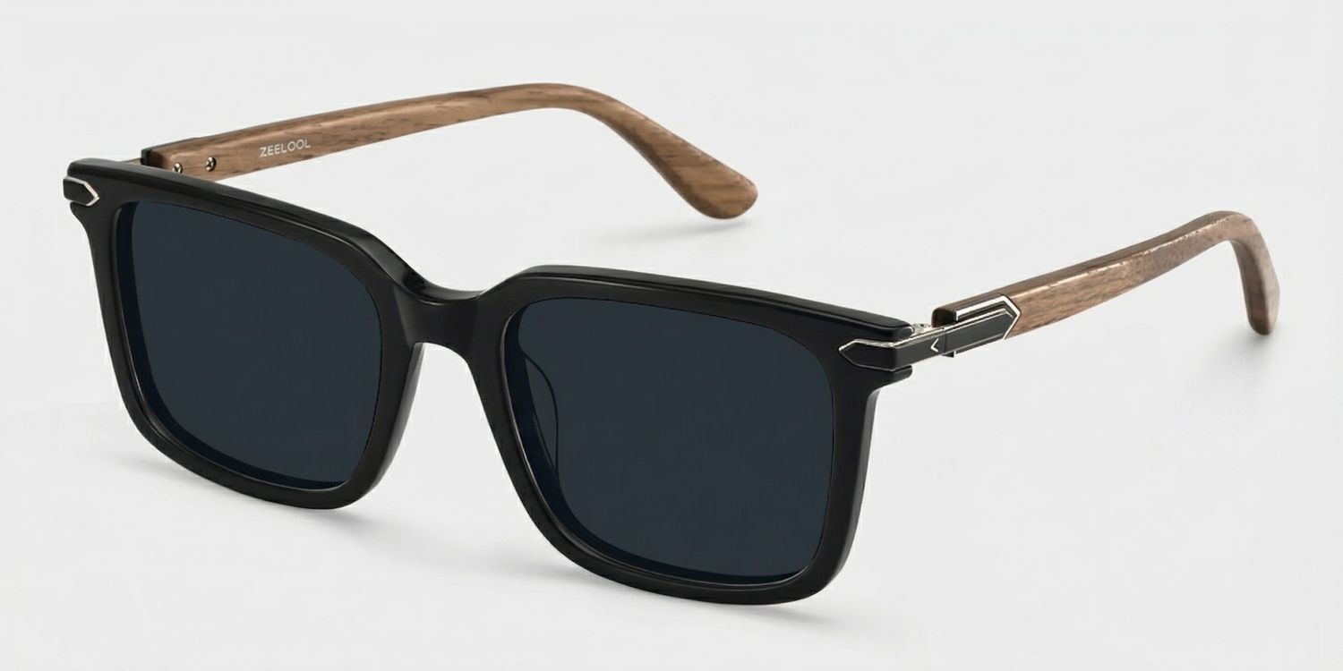 Noah Schwarz Rechteckig Brille2