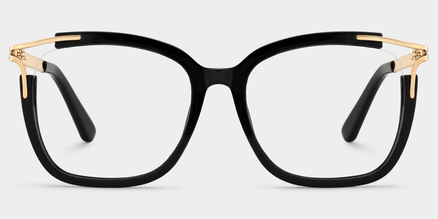 Sidibe Schwarz Quadratisch Brille1