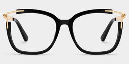 Sidibe Schwarz Quadratisch Brille1