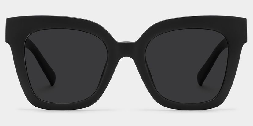 Malcolm Schwarz Quadratisch Sonnenbrille