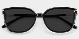 Walden Schwarz Quadratisch Sonnenbrille1