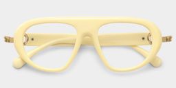 Aveline Cremeweiß Pilot Brille3
