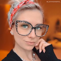 Fenn Schwarz-Tortoise Cateye Brille10