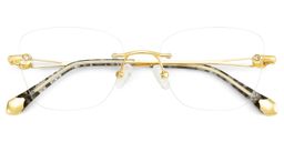 Seth Gold Rechteckig Brille1