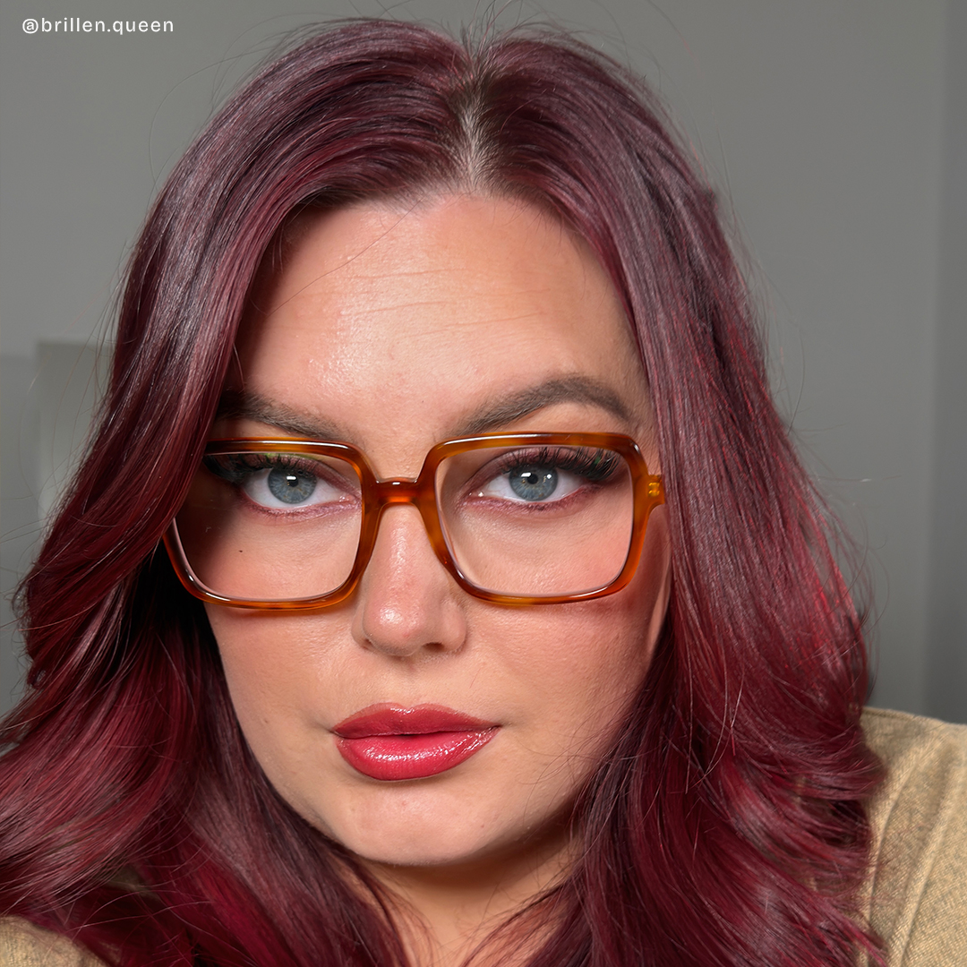 Beatrice Gelb Rechteckig Brille10