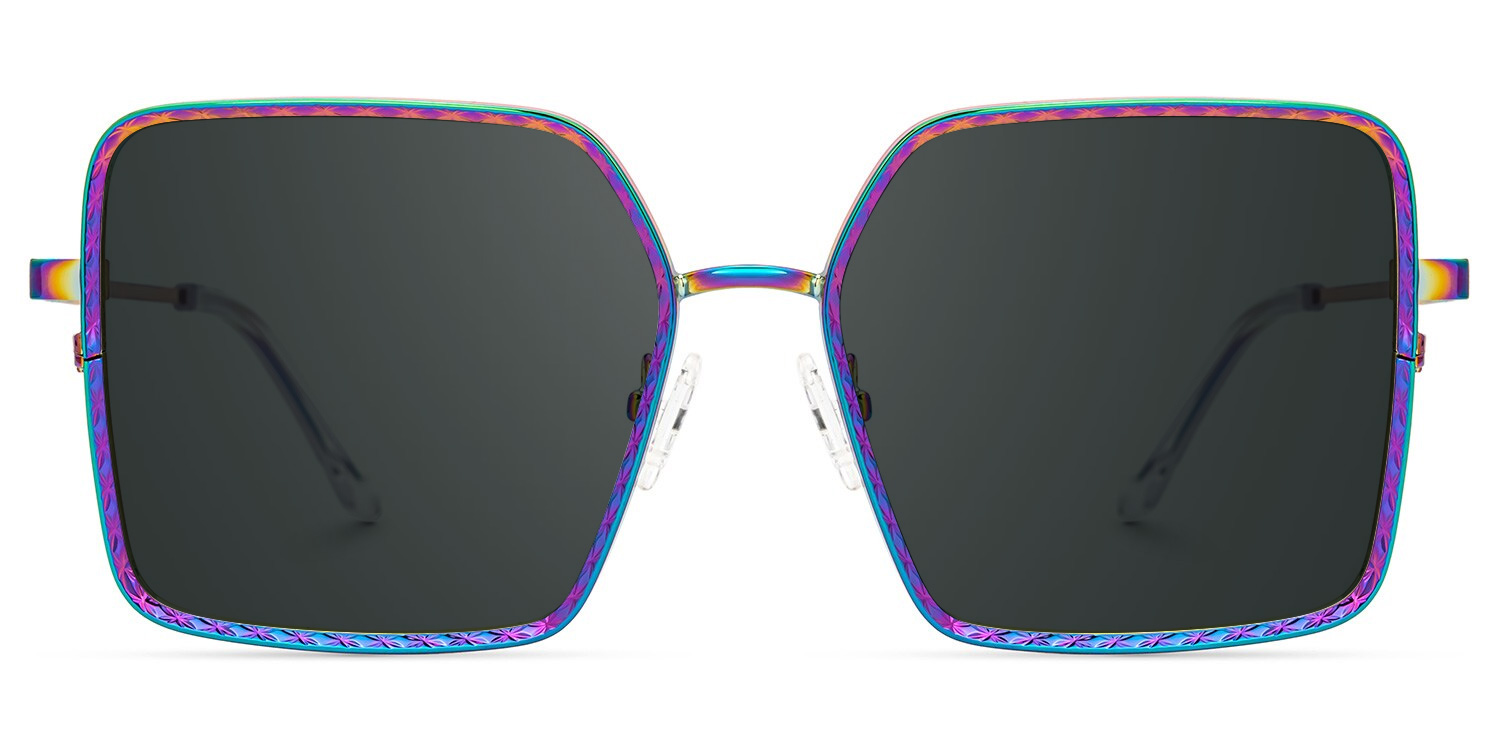 Thalia Lila Quadratisch Brille gutes Bild