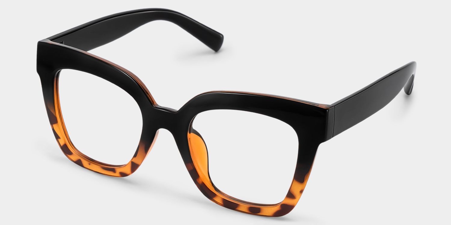 Malcolm Schwarz-Tortoise Quadratisch Brille2