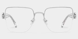 Lauren Silber Quadratisch Brille1