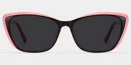 Fidelia Schwarz-Rosa Cateye Brille0