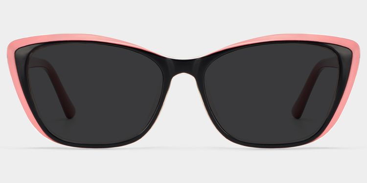 Fidelia Schwarz-Rosa Cateye Brille
