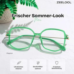 Payton Dunkelgrün Geometrisch Brille1