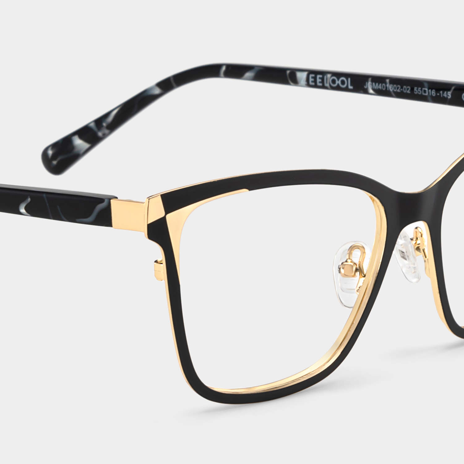 Elise Schwarz Rechteckig Brille6