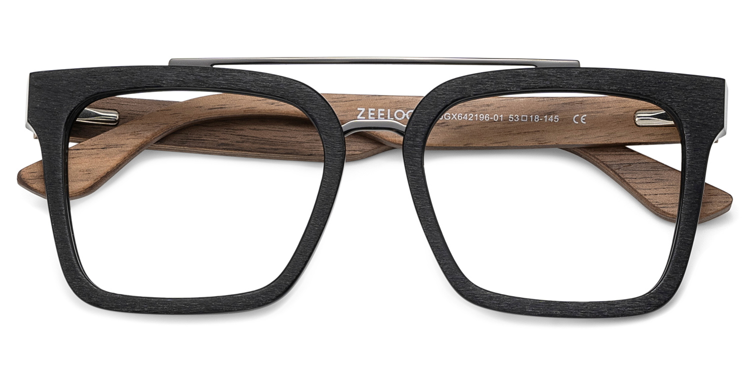 Pascal Schwarz Pilot Gemischte-Materialien Brille1