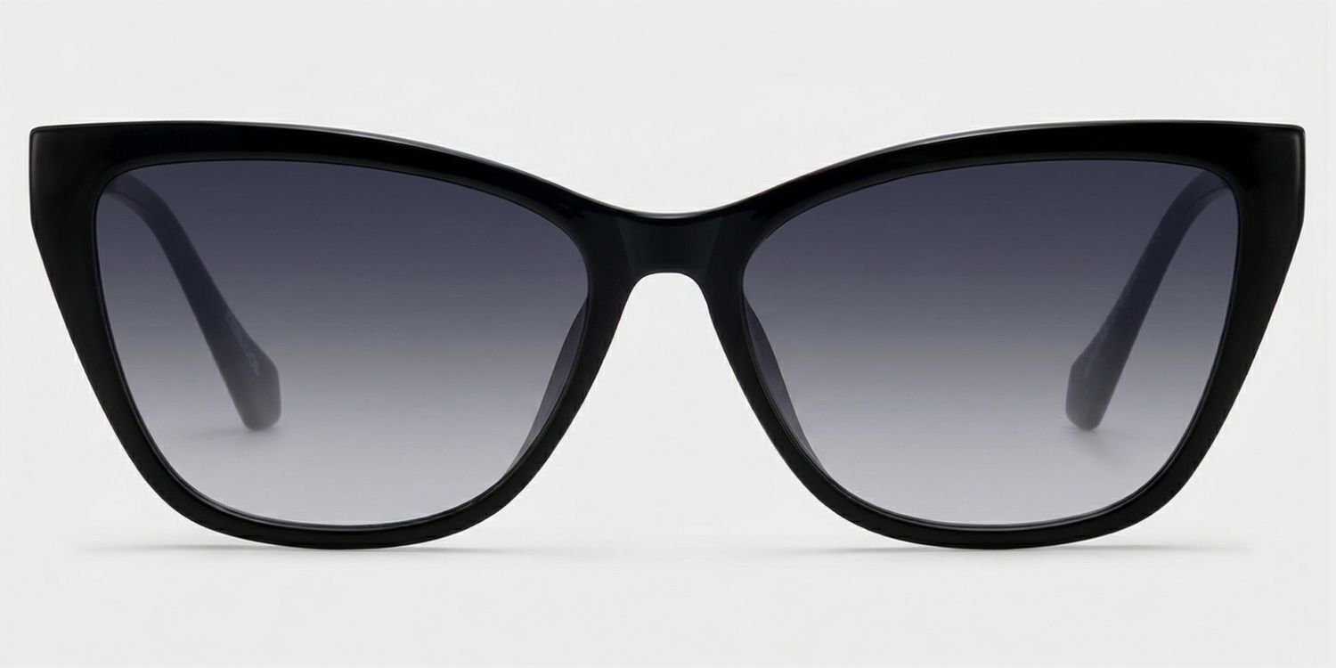 Celeste Schwarz Cat Eye Sonnenbrille, die Dein Gesicht umrahmen | ZEELOOL0
