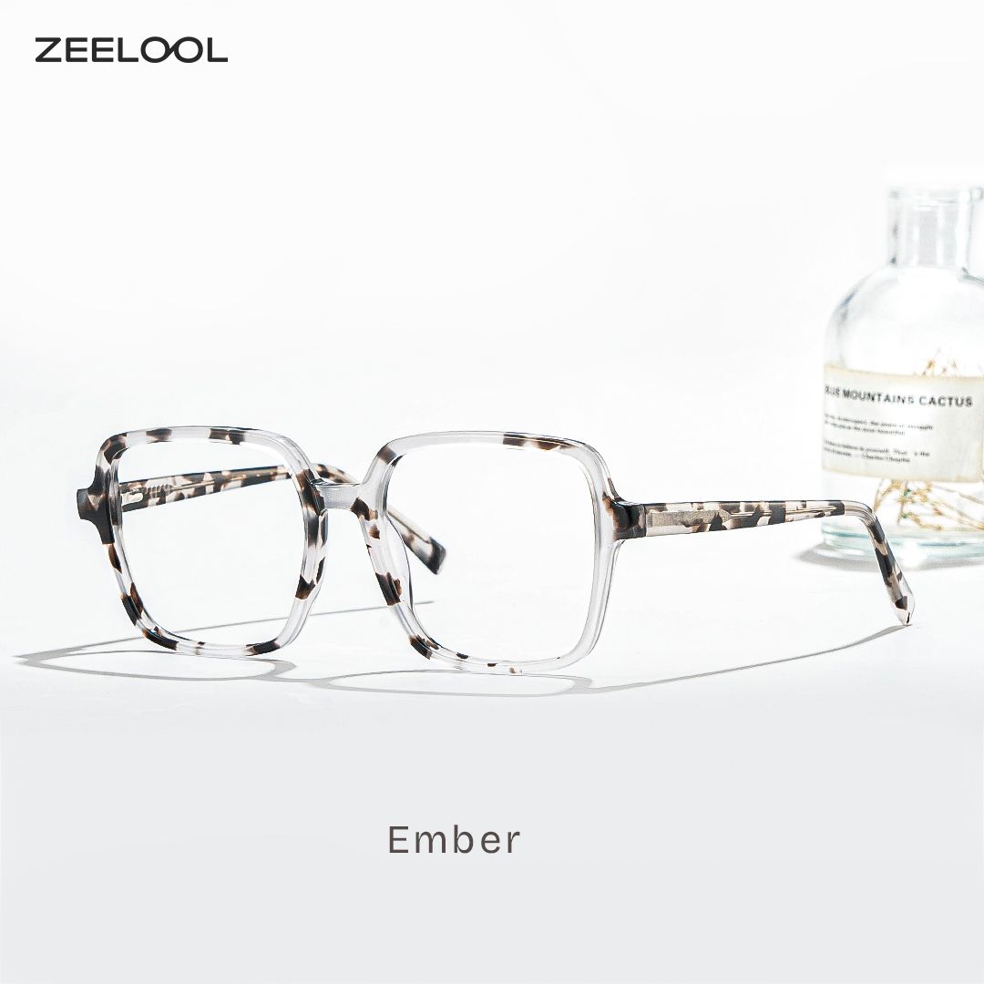 Ember Tortoise Quadratisch Acetat Brille0