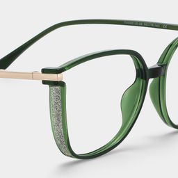 Walden Dunkelgrün Quadratisch Brille4