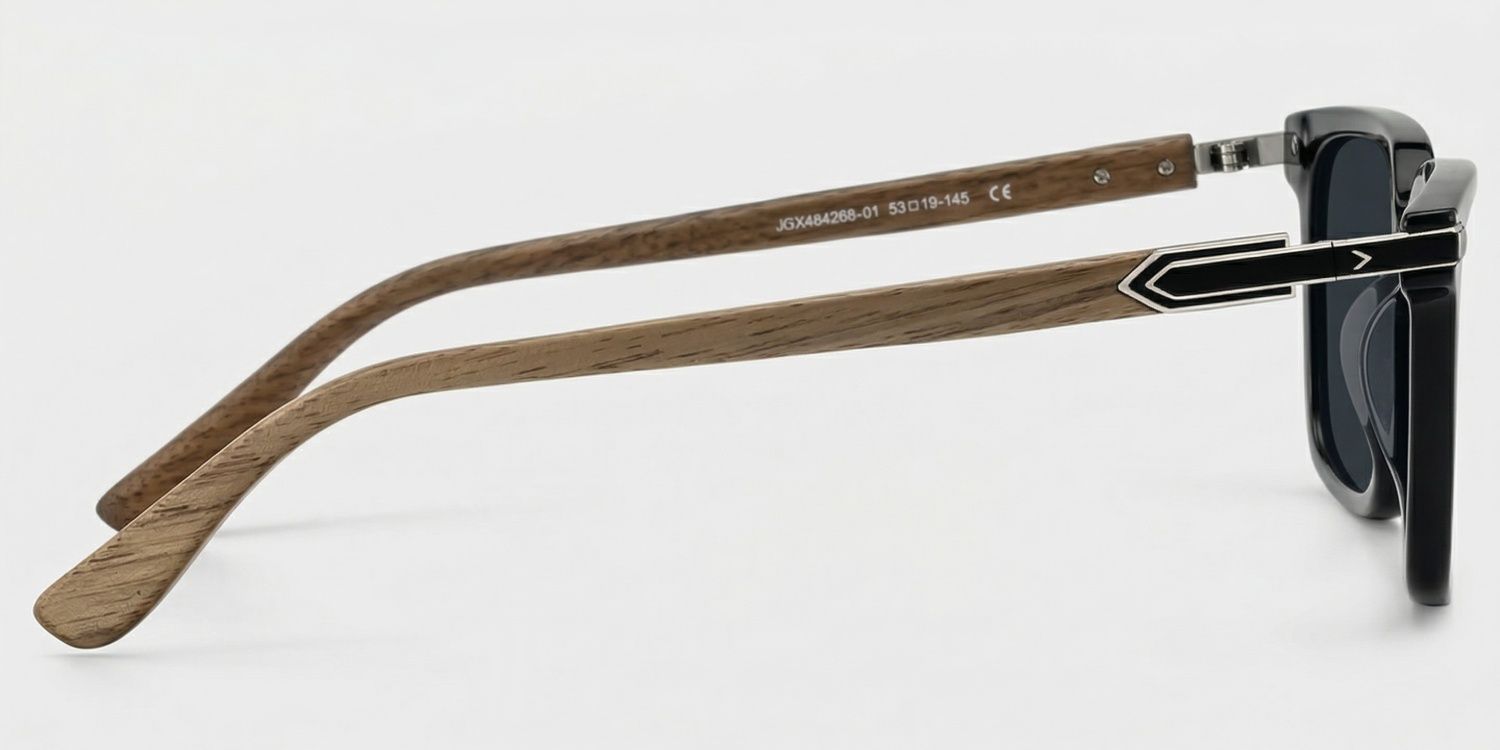 Noah Schwarz Rechteckig Brille3