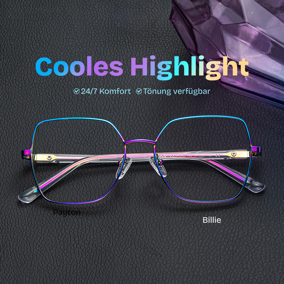 ZEELOOL Billie Bunt Geometrisch Brille