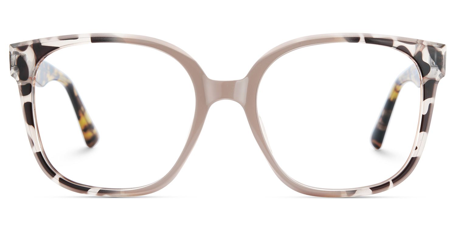 Siner Khaki-Tortoise Quadratisch Brille1