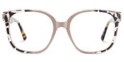 Siner Khaki-Tortoise Quadratisch Brille2