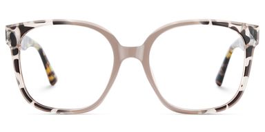 Siner Khaki-Tortoise Quadratisch Brille