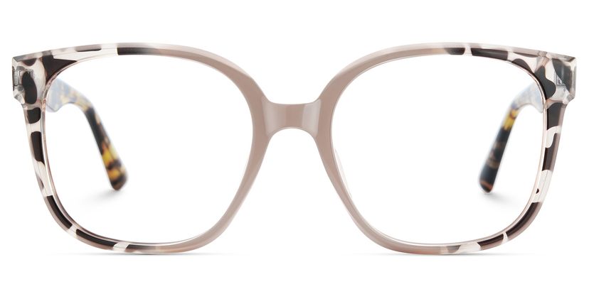 Siner Khaki-Tortoise Quadratisch Brille