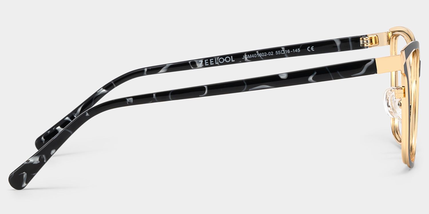 Elise Schwarz Rechteckig Brille5