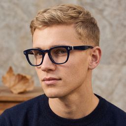 Pierce Blau Rund Brille7
