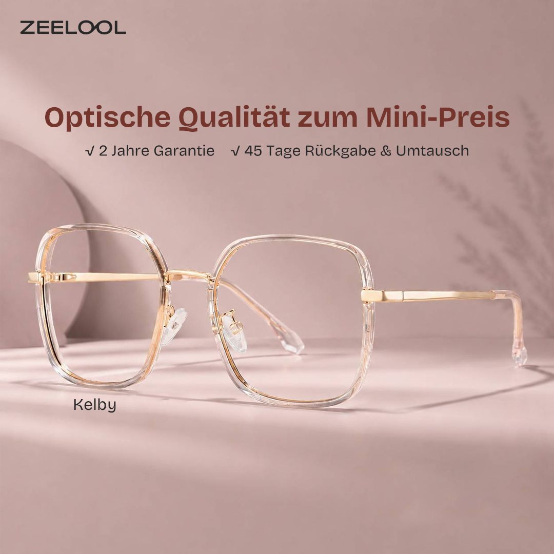 Kelby Rosa-Blau Quadratisch Brille0