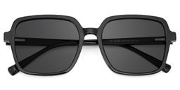 Ember Schwarz Quadratisch Sonnenbrille1