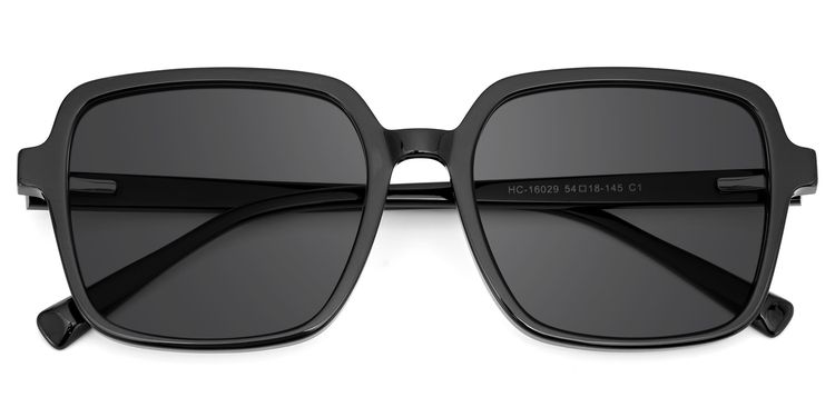 Ember Schwarz Quadratisch Sonnenbrille