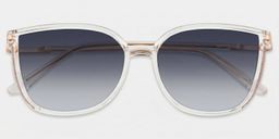 Walden Weiß Quadratisch Sonnenbrille1