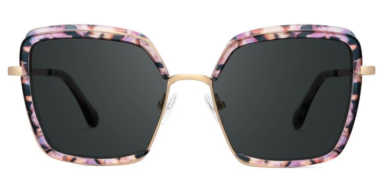 Chris Lila-Blumendruck Geometrisch Brille