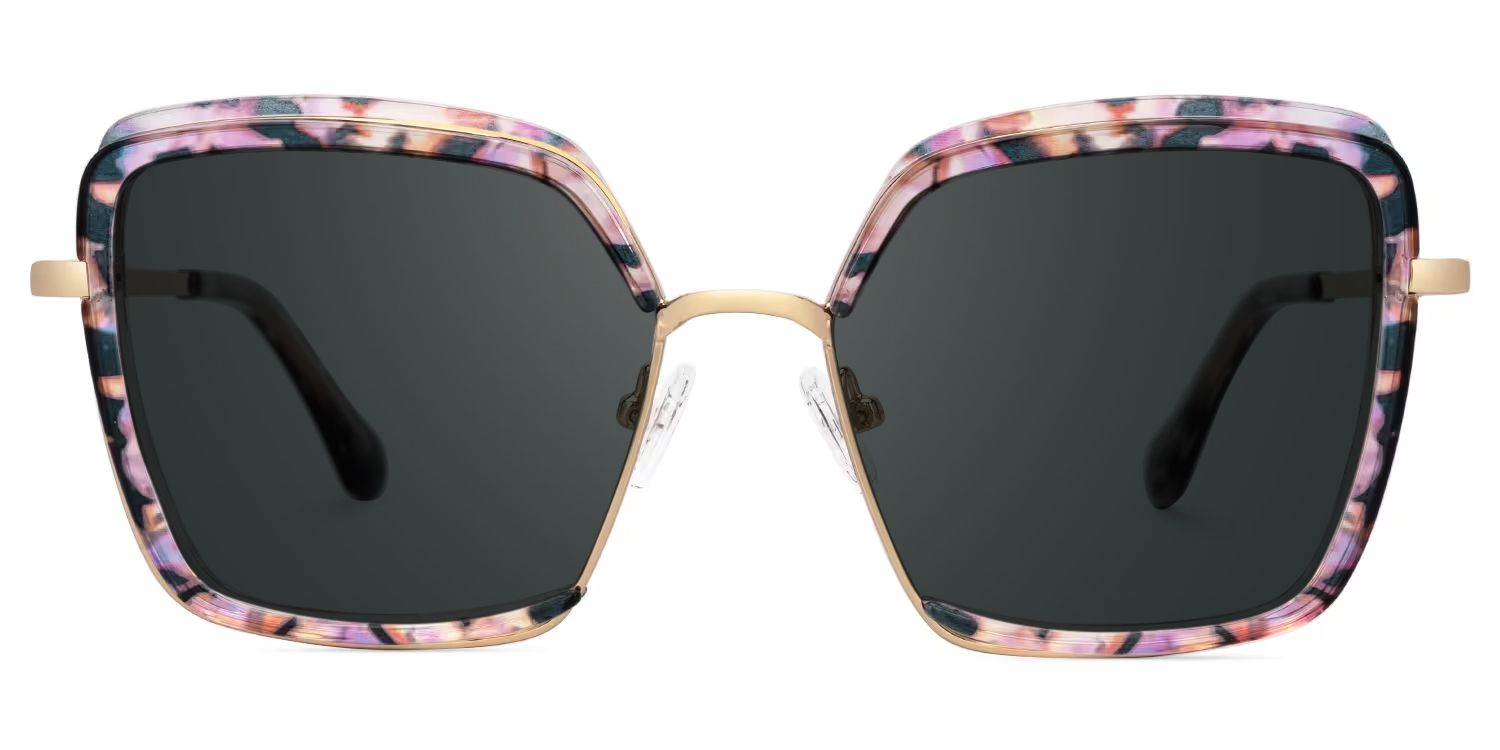 Chris Lila-Blumendruck Geometrisch Gemischte Materialien Brille0
