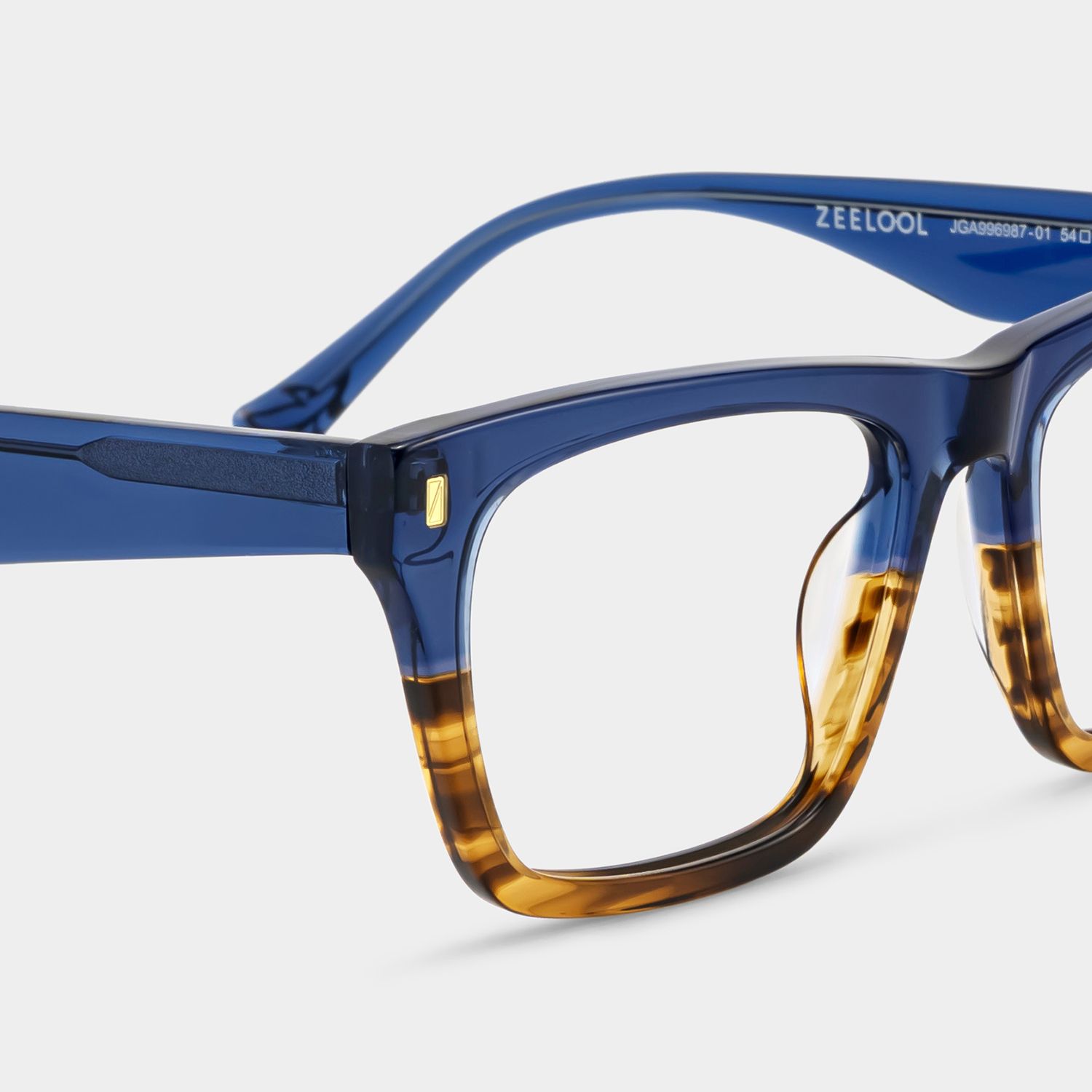 Brookins Blau-Braun Rechteckig Brille4
