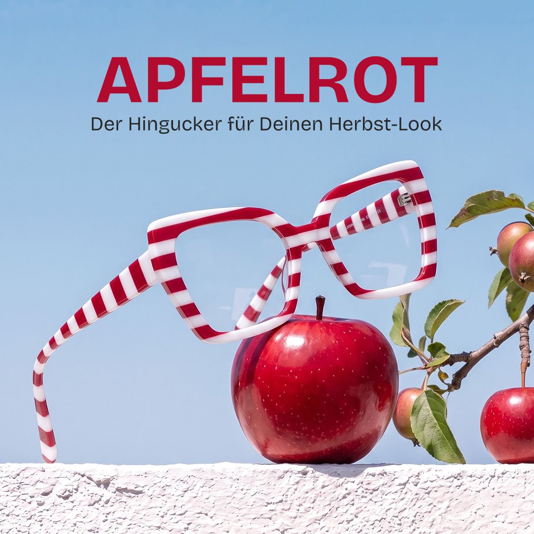 Pavia Weiß-Rot Schmetterling Brille0