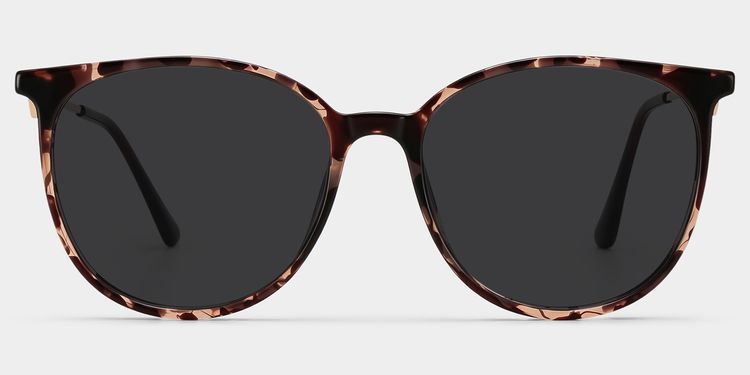 Babbage Schwarz-Tortoise Rund Sonnenbrille