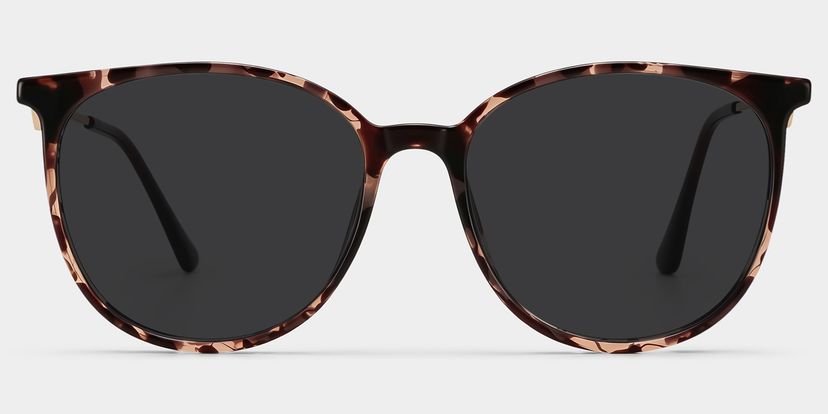 Babbage Schwarz-Tortoise Rund Sonnenbrille