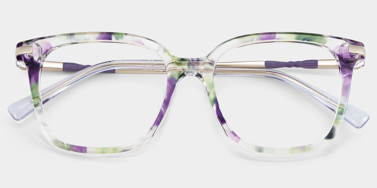 Jacqui Lila-Grün Quadratisch Brille4