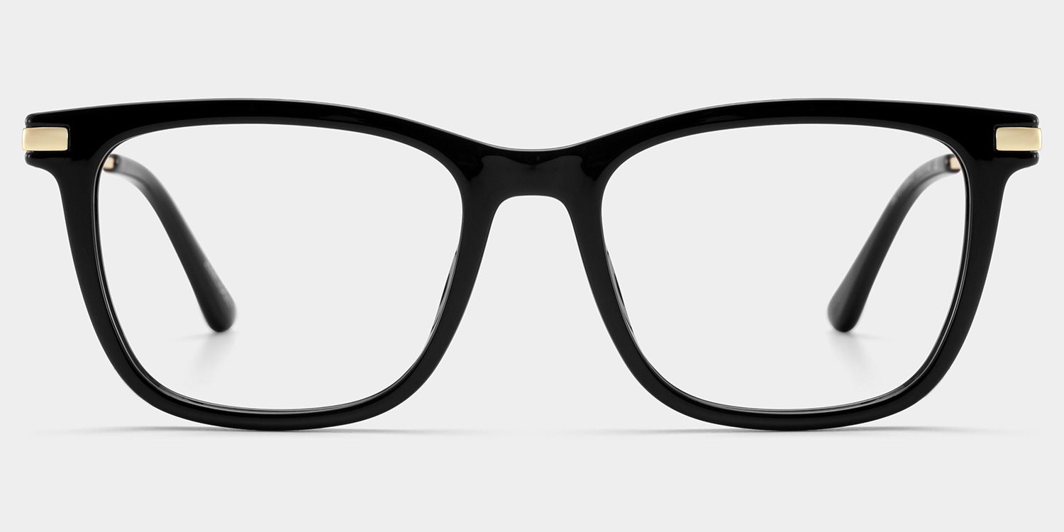 Selena Schwarz Rechteckig Brille1