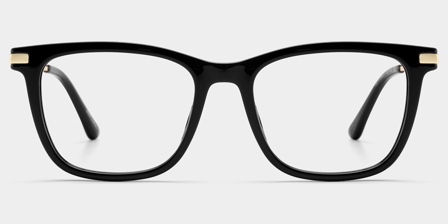 Selena Schwarz Rechteckig Brille2