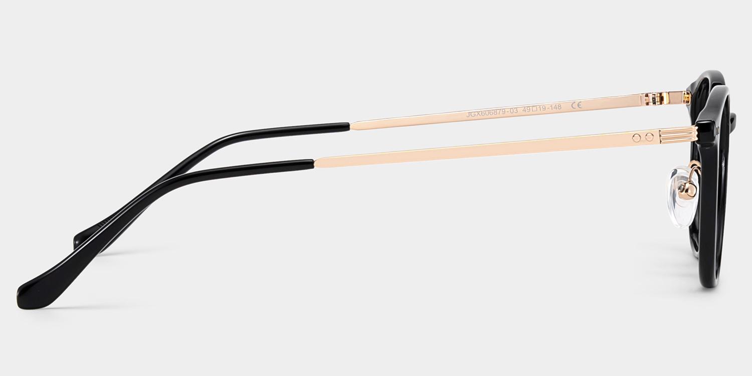 Mira Schwarz Oval Brille4