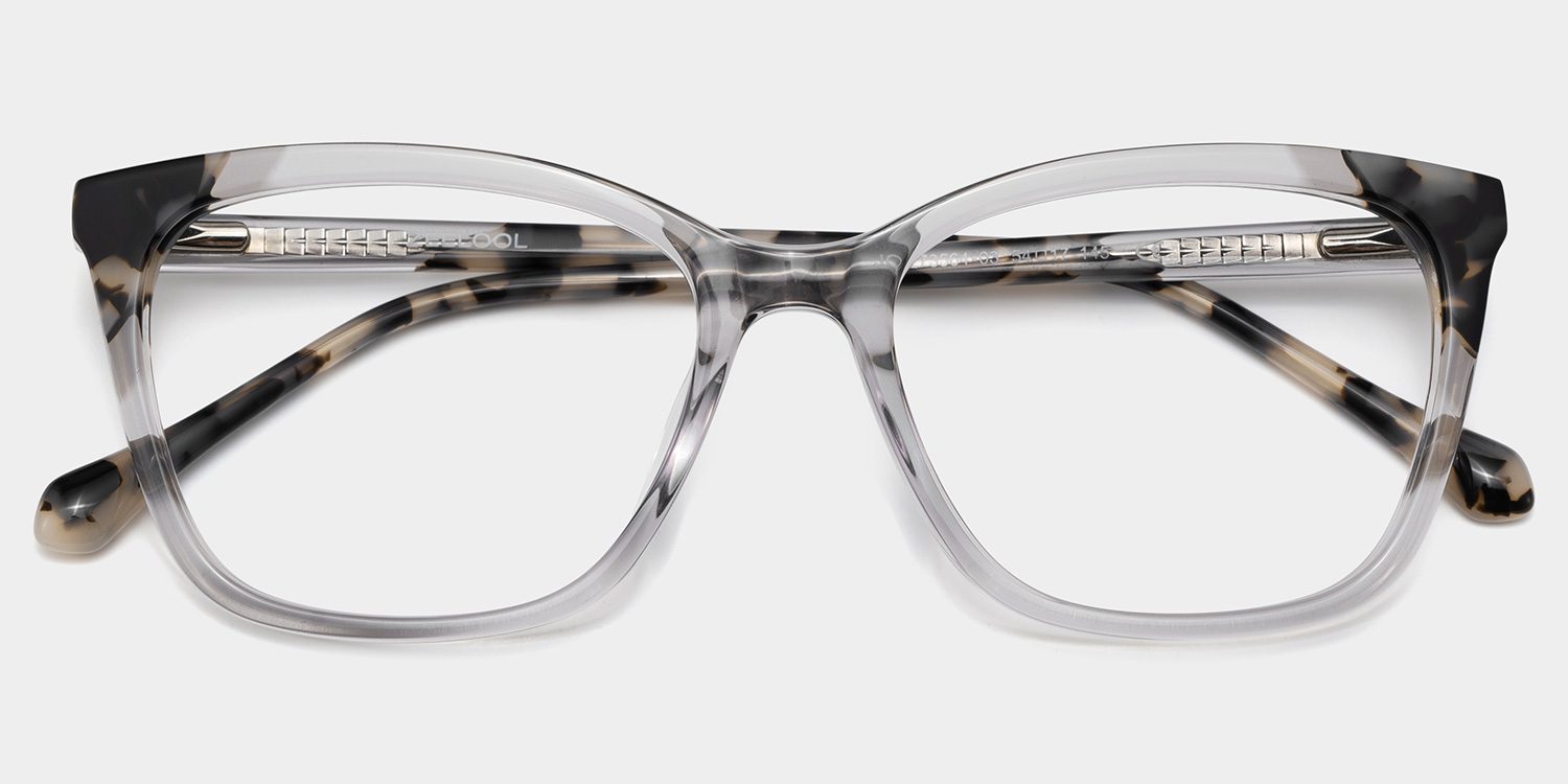Juno Grau Rechteckig Brille3