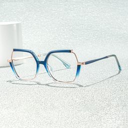 Yulisa Blau Quadratisch Brille1