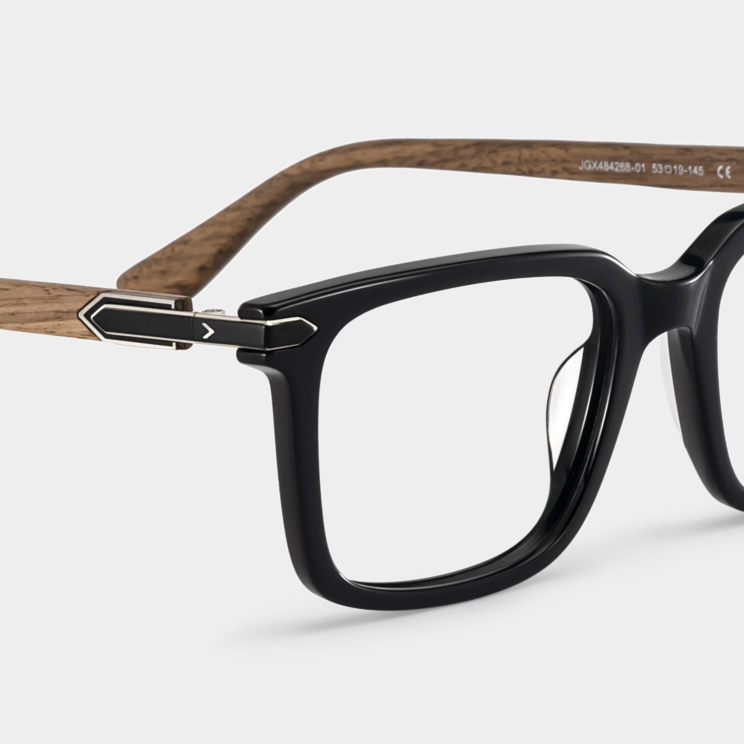 Noah Schwarz Rechteckig Brille5