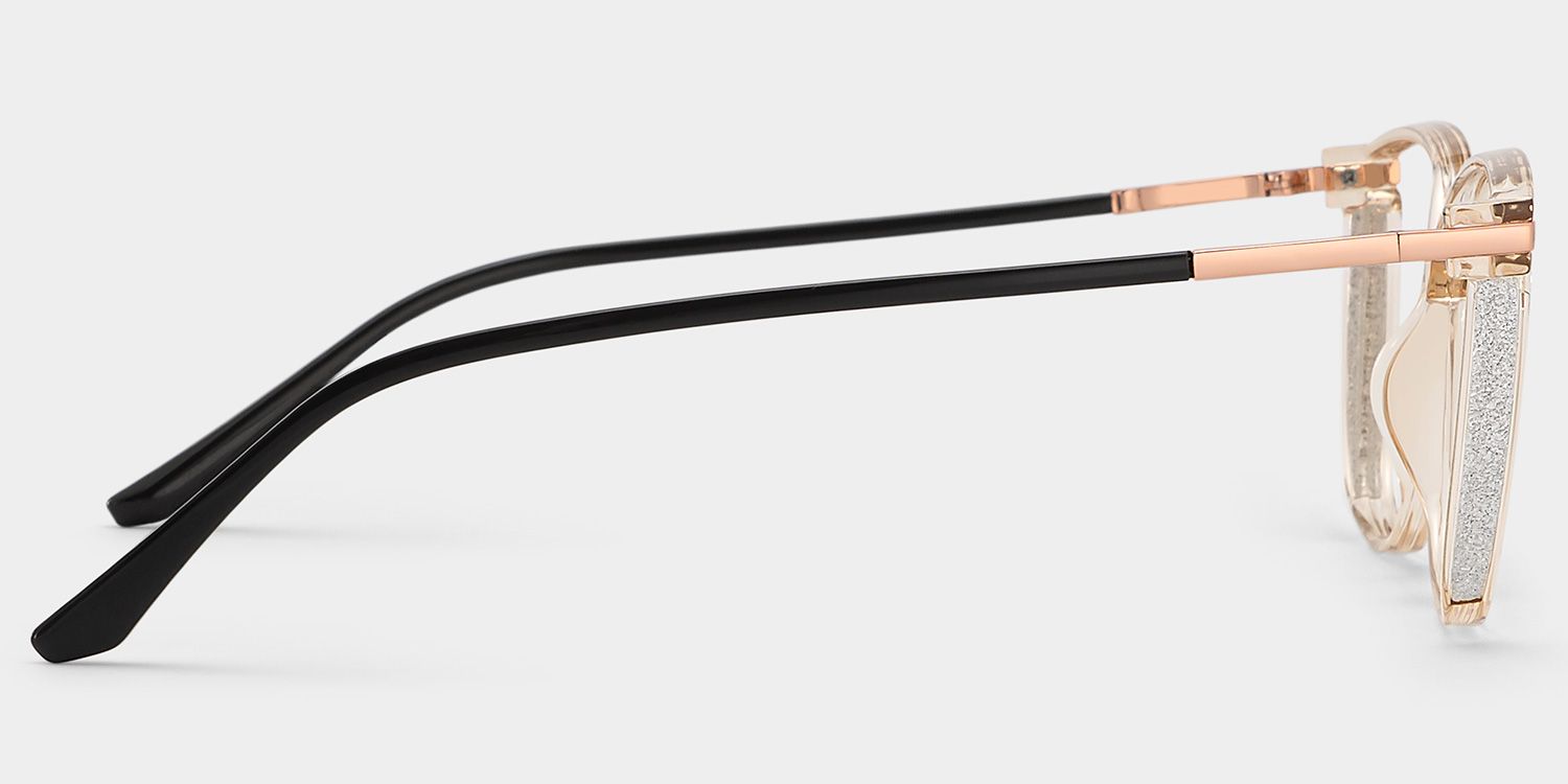 Cora Beige Cateye Brille5