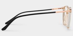 Cora Beige Quadratisch Brille5