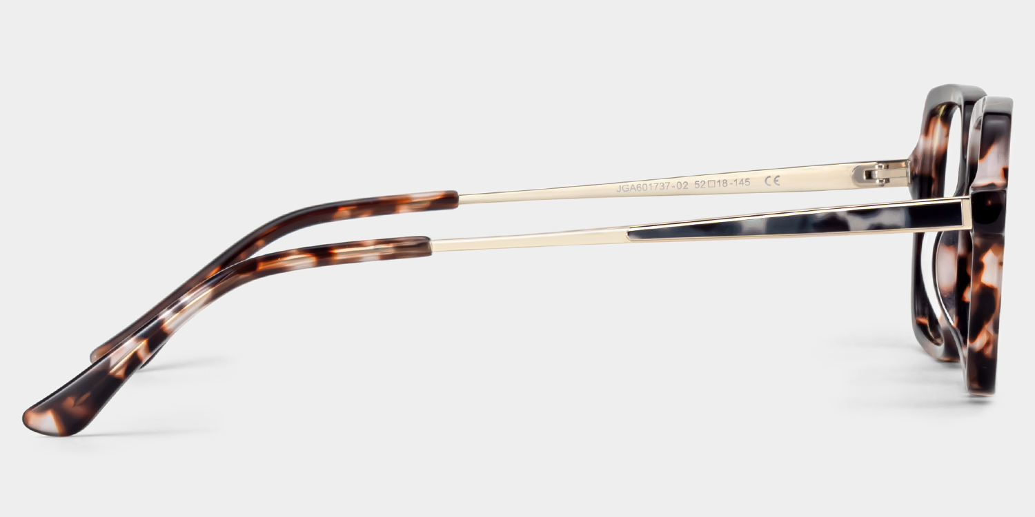 Beatrice Tortoise Rechteckig Brille4