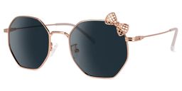 Kaitlyn Rosa-Gold Geometrisch Sonnenbrille1